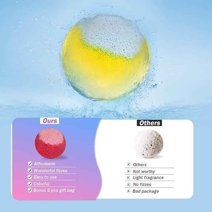 30 Pcs Bath Bomb Gift Set, Natural Organic Mini Bath Bombs, Handmade with Rich Fizz - Birthday Gift for Kids/Women/Men, Mother's Day, Ideal Gift for Valentine's Day