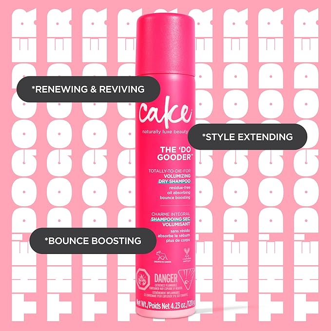 Cake Beauty Style Extending Dry Shampoo, The Do Gooder - Refresh Hair and Absorb Oil Between Washes - With Cornstarch - For All Hair Types - 120 g