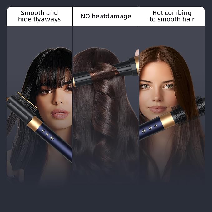Air Styler Hair Dryer Brush,Multi-Styler with Auto-Wrap Curlers,Hot Air Hair Styler & Dryer Set,Anti-Flying Warping,Ionic,Hot Shunfa,Styling Without Heat Damage,with Protective Travel Case