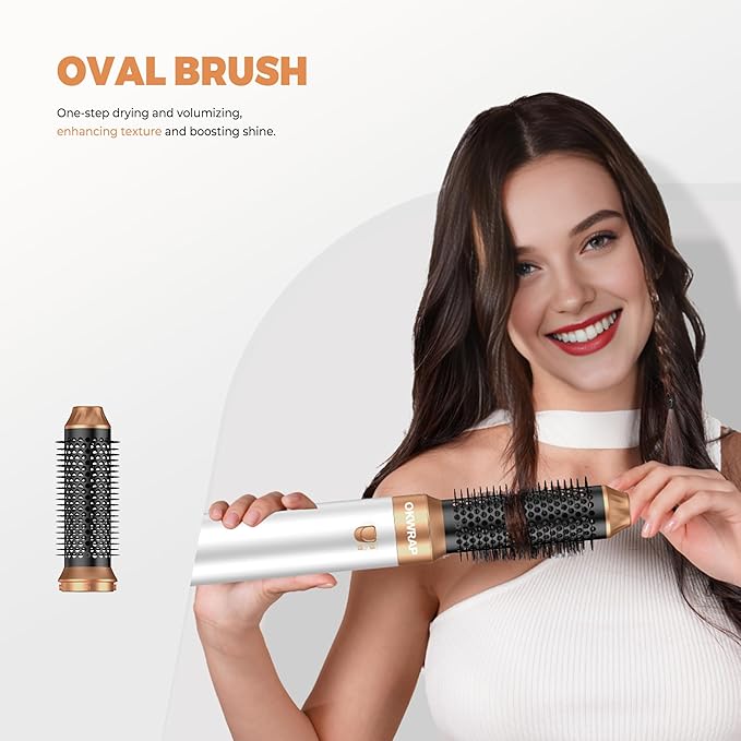 Hair Dryer Brush,6 in 1 Professional Hot Air Styler,Powerful Air Curling Wrap Styler,Negative Ionic Hair Dryer Fast Drying, Multi Hair Stylerfor Curling Volumizing Straightening Styling