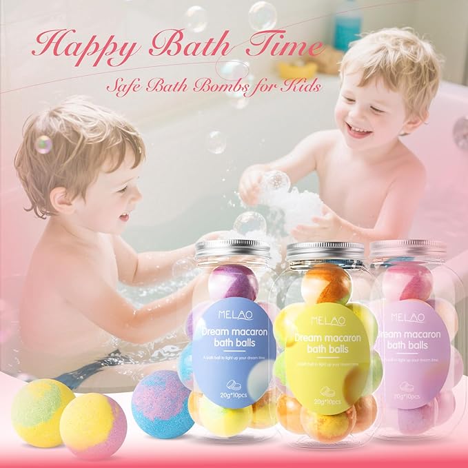 10 Bath Bombs with Essential Oil for Women Spa Gift Set Relaxing Birthday Gift for Best Friends Bubble Bath Skincare Relaxation Aromatherapy(Pink Jar)
