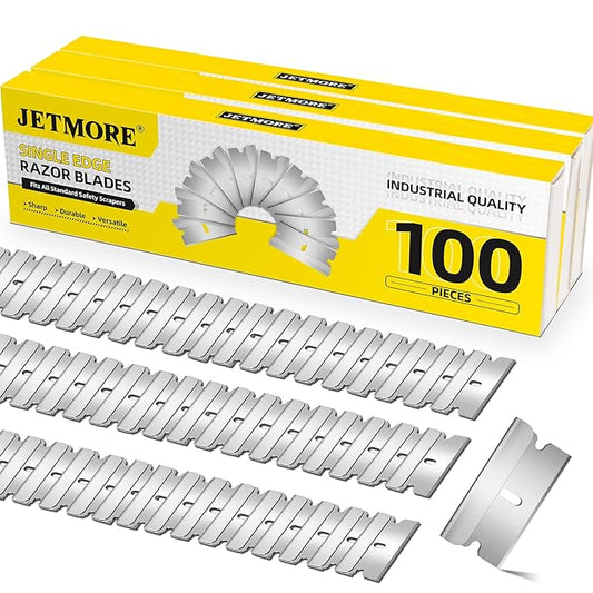 300 Pack Single Edge Razor Blades, Single Blade Razor Fit Most Standard Razor Blade Scraper, Safety Razor Blades Individually Wrapped, Straight Razor Refills, High Carbon Steel Utility Blades