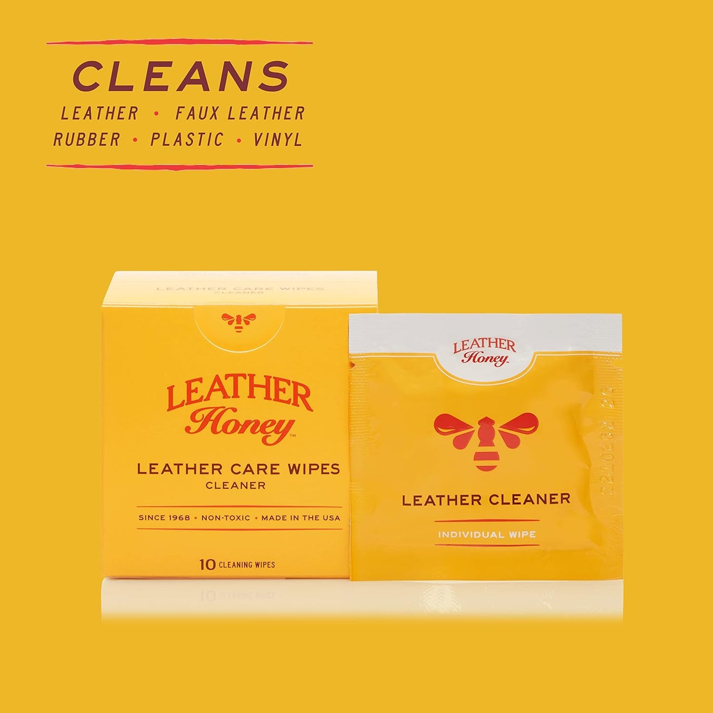 Leather Honey Conditioner Wipes with Cleaner Wipes