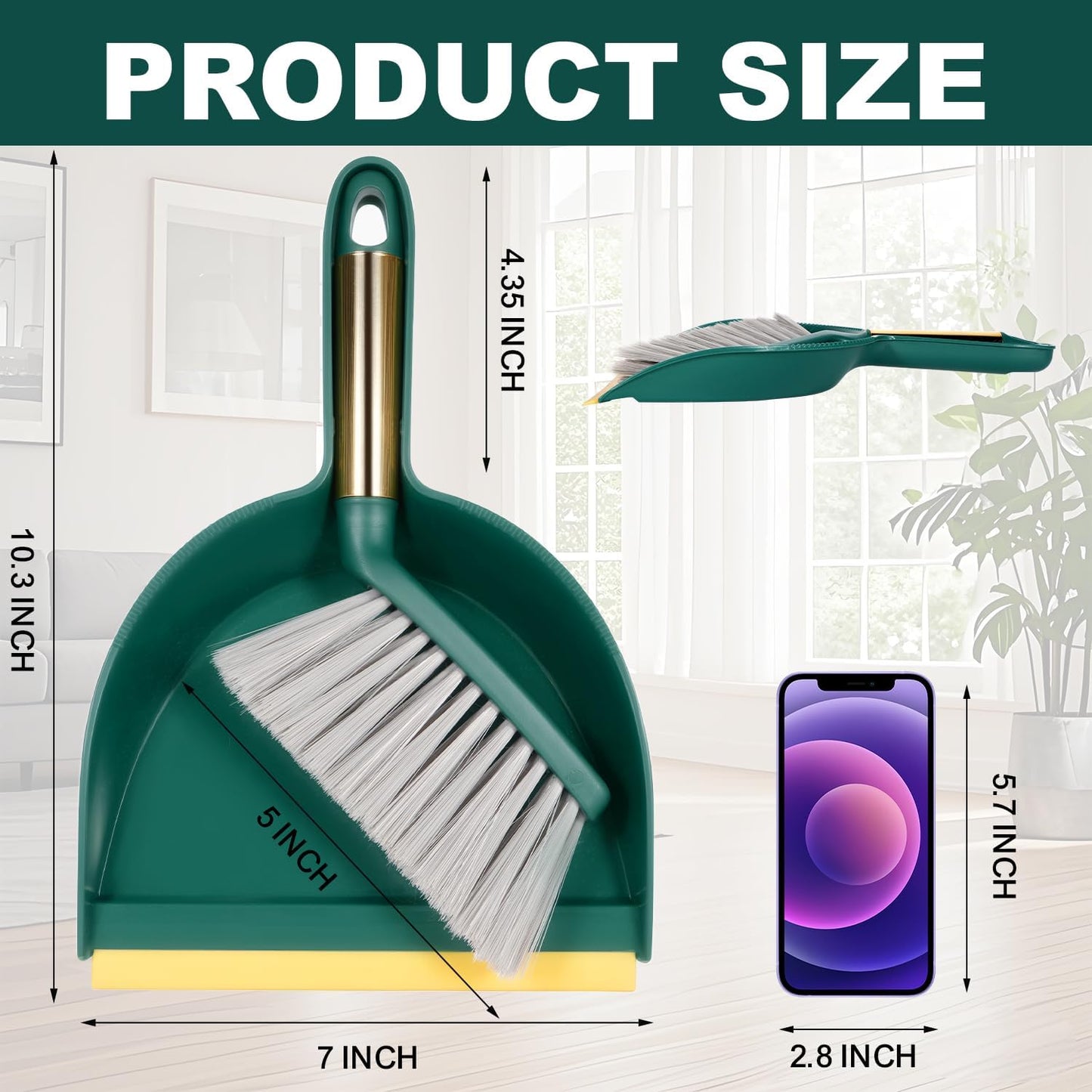 Small Broom and Dustpan Set, Dustpan and Brush Set, Small Brush and Dustpan Set, Hand Broom and Dustpan Set, Mini Handheld with Home, Desktop, Kitchen, pet