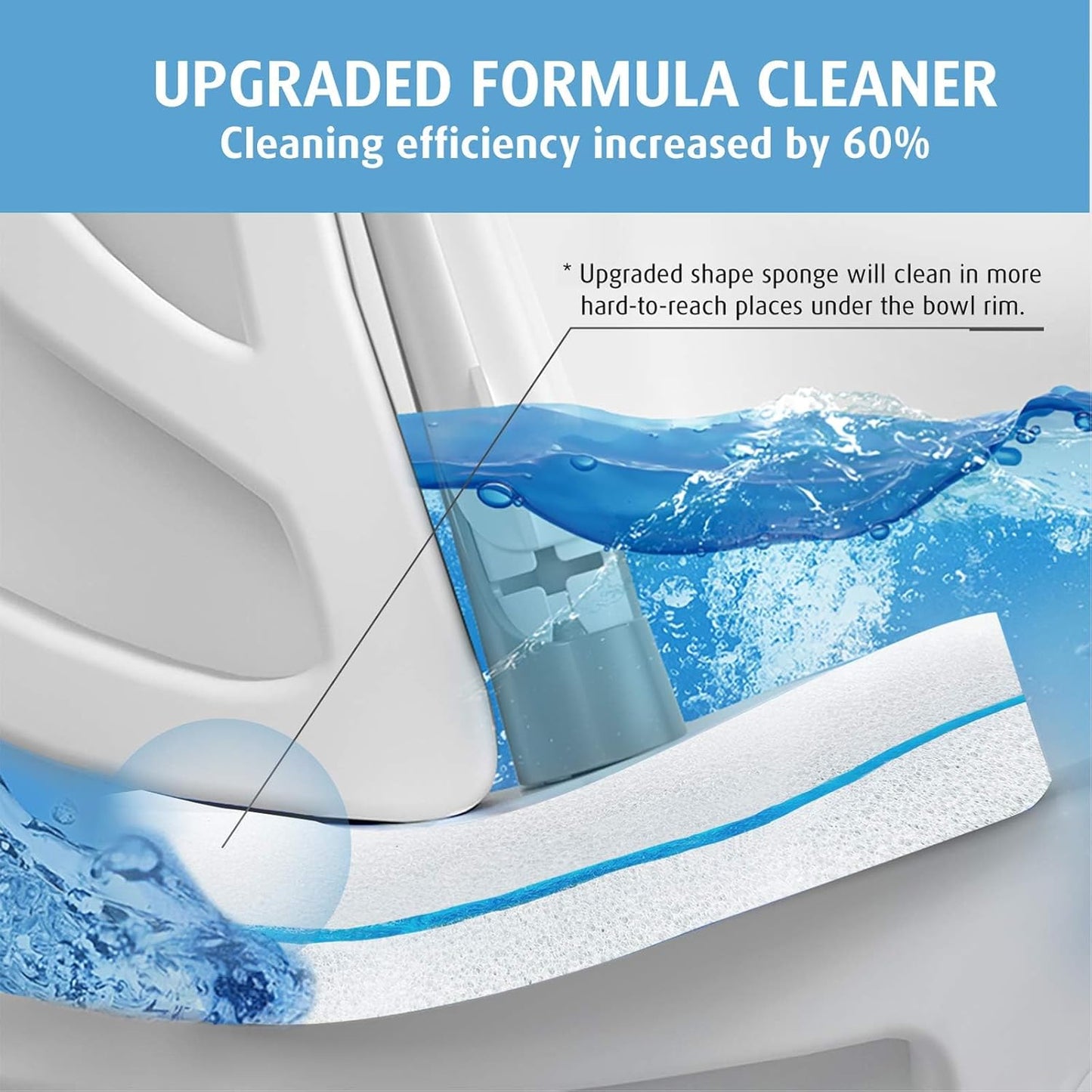 50 Count Toilet Wand Refills Compatible with Most Disposable Toilet Brush