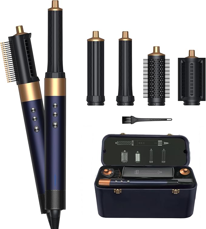 Air Styler Hair Dryer Brush,Multi-Styler with Auto-Wrap Curlers,Hot Air Hair Styler & Dryer Set,Anti-Flying Warping,Ionic,Hot Shunfa,Styling Without Heat Damage,with Protective Travel Case