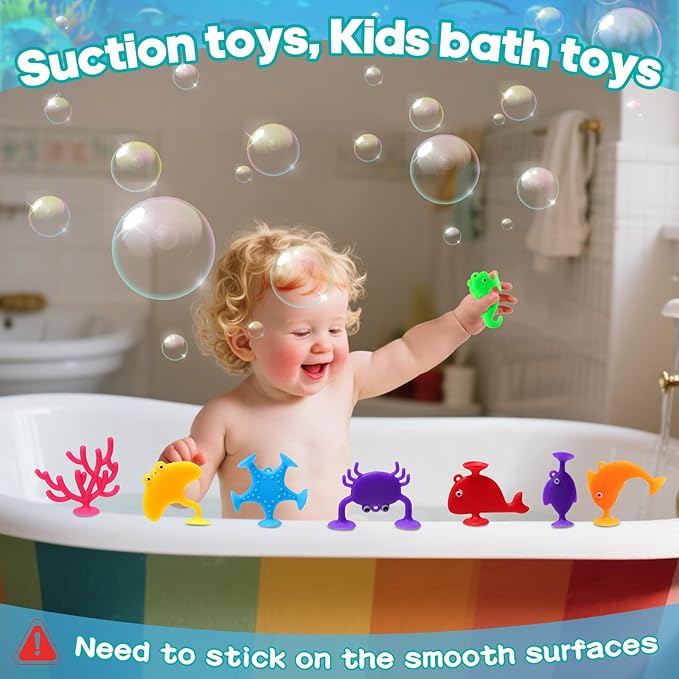 Baby Bath Toys for Kids,Water Toys for Babies and Toddlers,Ocean Animal Bath Toys for Bathtub Shower Beach Pool Water Table, Boys Girls Birthday for 3 4 5 Years Old (22PCS)