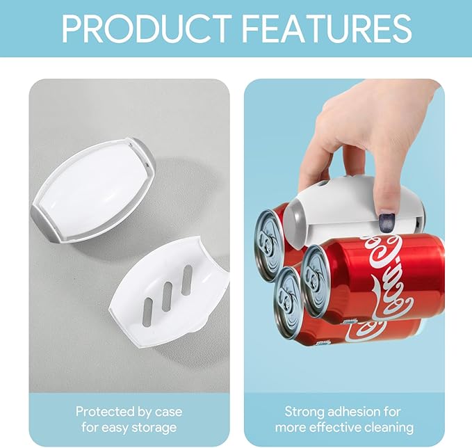 2 PCS Reusable Lint Rollers for Pet Hair Extra Sticky, Mini Portable Travel Lint Roller, Washable, Super-Sticky Gel Balls for Dust, Debris, and Hair(White)