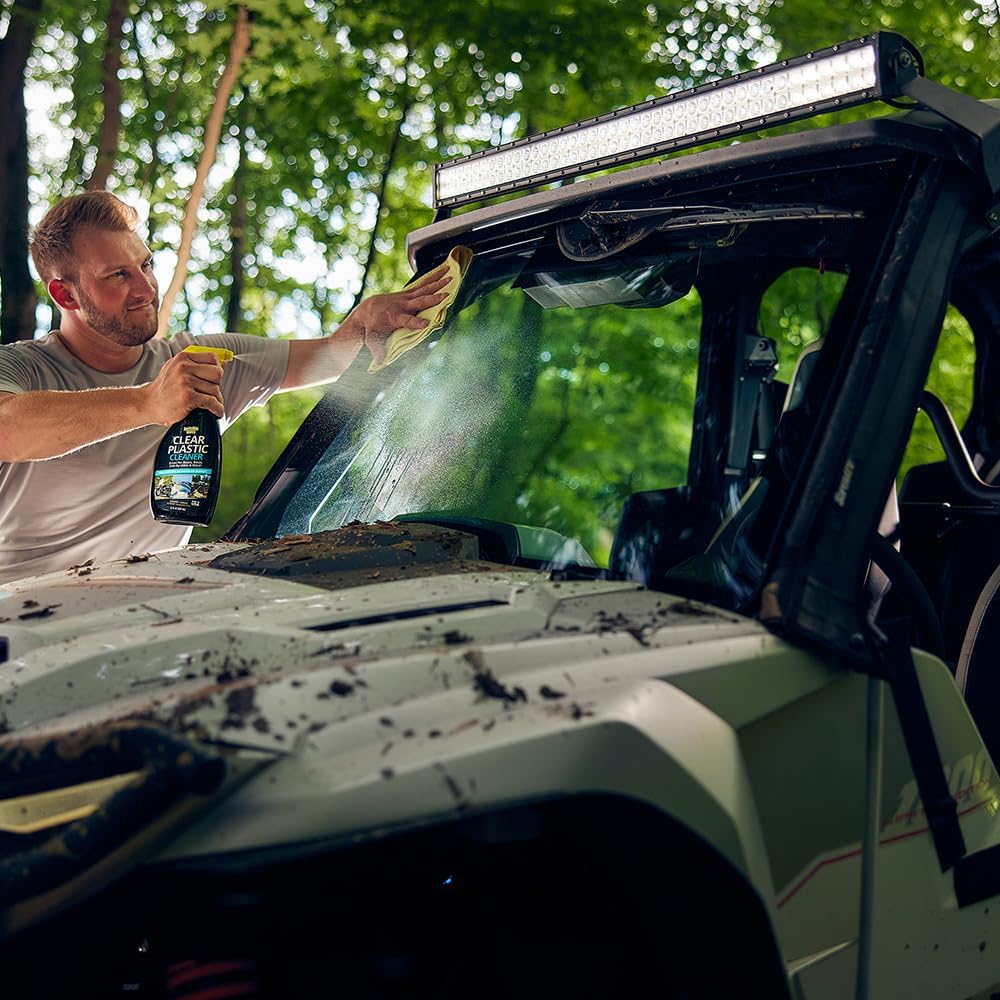 Invisible Glass 92084-2PK Clear Plastic Cleaner for Cars, Motorcycles, RVs, Boats, Helmet Visors, Golf Carts, Acrylic and Vinyl Windows, Streak-Free, Haze-Free, Removes Static, 22 Fl Oz, Pack of 2