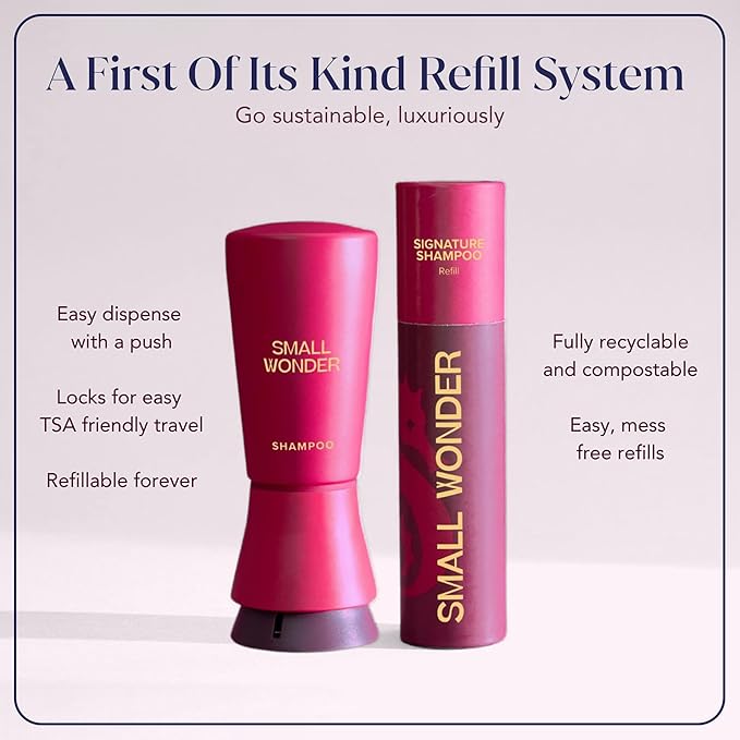 Signature Shampoo Refill – 2.4oz (50-80 Washes) – Sulfate Free, Paraben-Free, Color-Safe, Powder to Creamy Lather Formula –Eco-Friendly and Convenient