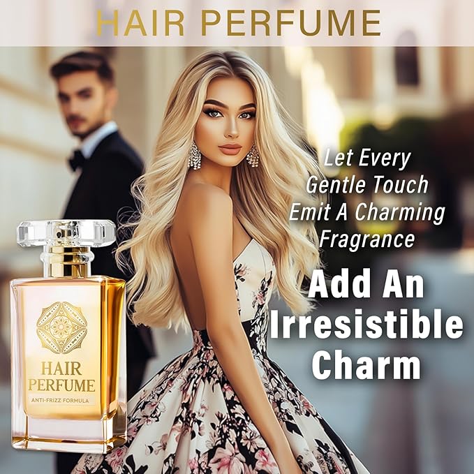 Hair Perfume, Pheromones Perfumes for Women, 50ml Natural Scented Hair Mist, Leave-In Conditioning Spray for Dry & Frizzy Hair, Long Lasting Fragrance