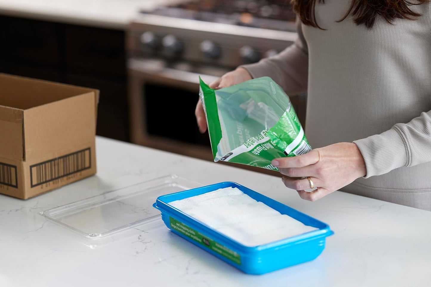 Amazon Basics Wet Mopping Cloth Refills, 12 Count (Fits Swiffer Sweeper Mop Heads)