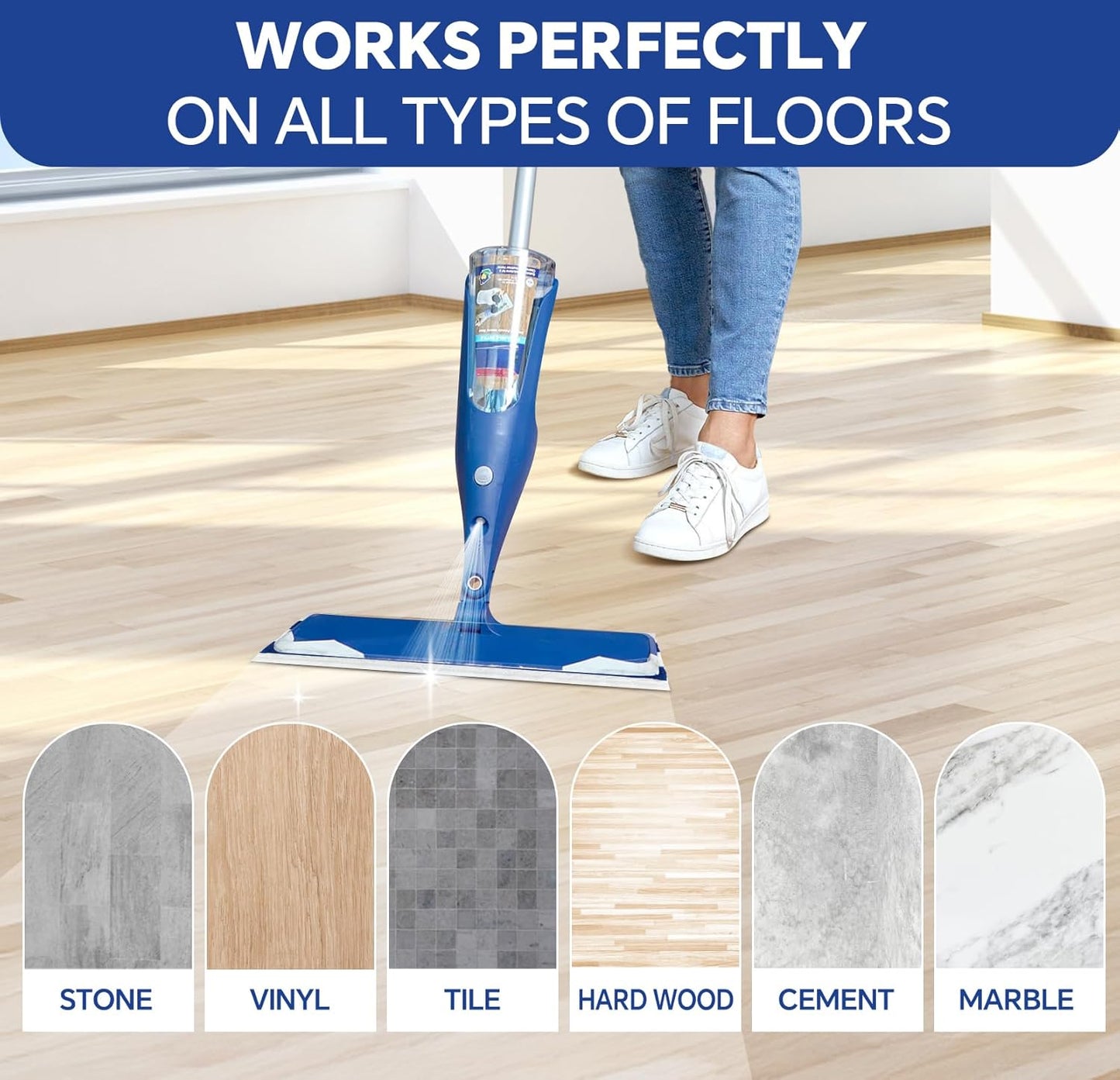 30 Count Ultrathick Microfiber Mop Pads Refills for Bona Hardwood Floor Cleaner & All 15''-17''Hook & Loop System Mop.Disposable Heavy Duty Mopping Pads for Floors Cleaning.