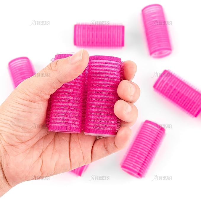 AUEAR, 12 PCS Self Grip Curlers Rollers Salon Hairdressing Holding DIY Hair Styling Curling Tools for Women Men