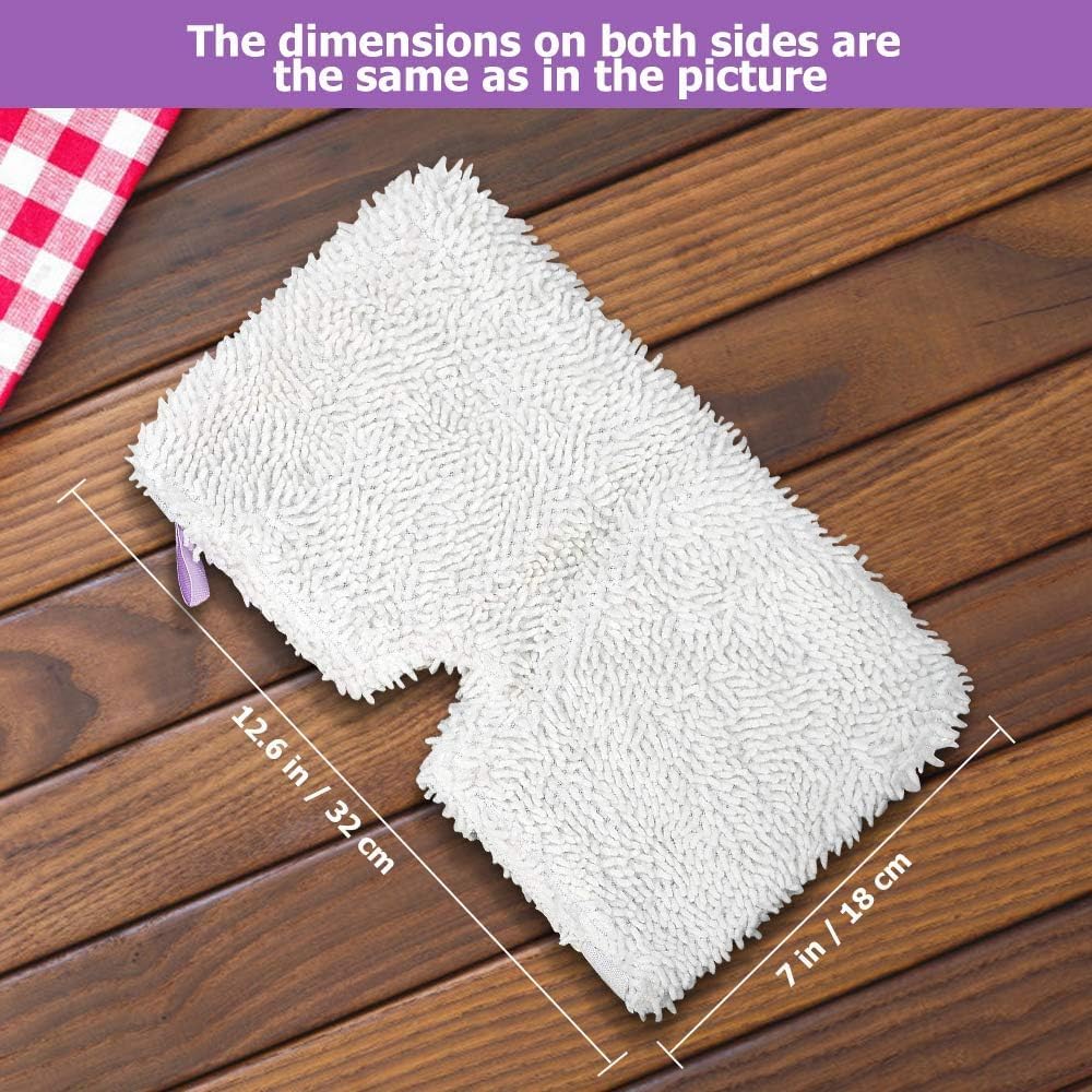 Replacement Steam Mop Pads for Shark Steam Mop Pads Compatible with S3500 Series S3501 S3601 S3550 S3901 S3801 SE450 S3801CO S3601D Steam Pocket Mop (2- Pack)