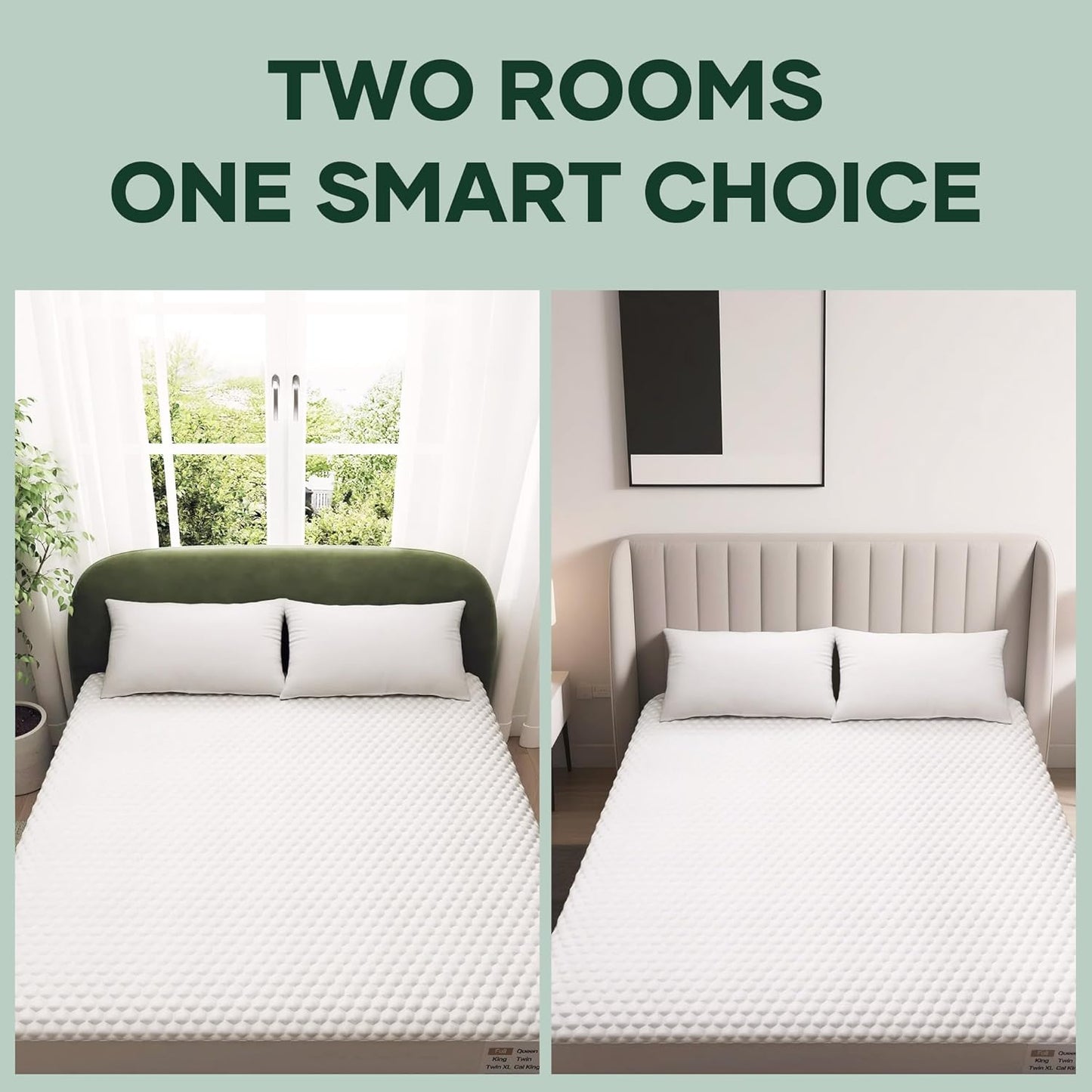 OhGeni 100% Waterproof Mattress Protector, Fitted Sheet,Full -2 Pack with Stretchable Pockets, Deep Sleep Noiseless Soft. Breathable Cooling Hypoallergenic Material, Mattress Cover for Bed