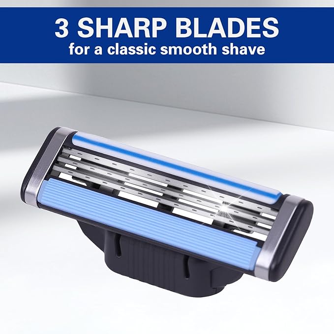 16 Count Razor Blade Refills, Mach 3 Razor Refills for Men