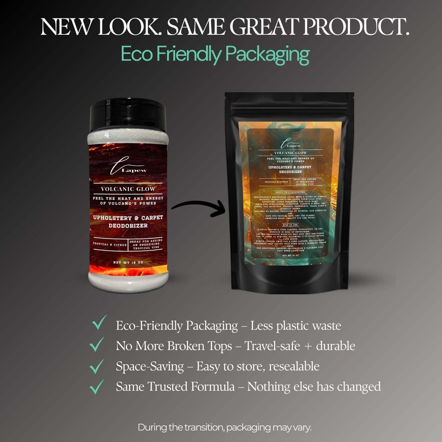 Volcanic Glow Carpet Freshener Powder: Powerful Odor Eliminator for Home, Upholstery Deodorizer, Carpet Deodorizer, Pet Urine, Cat Litter Box - Volcanic Glow Fragrance