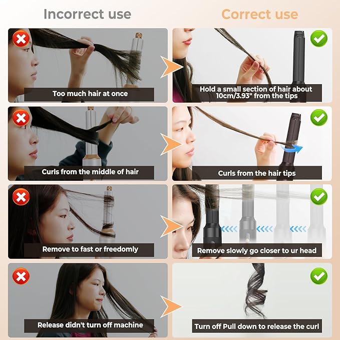 Hair Dryer Brush 7 in ONE, Detachable Fast Drying, Volumizing, Curling, Straightening, Ionic Hair Dryer with Diffuser, Powerful Blow Dryer Brush with Auto- Wrap Curler, Hair Styling Tools Storage Case