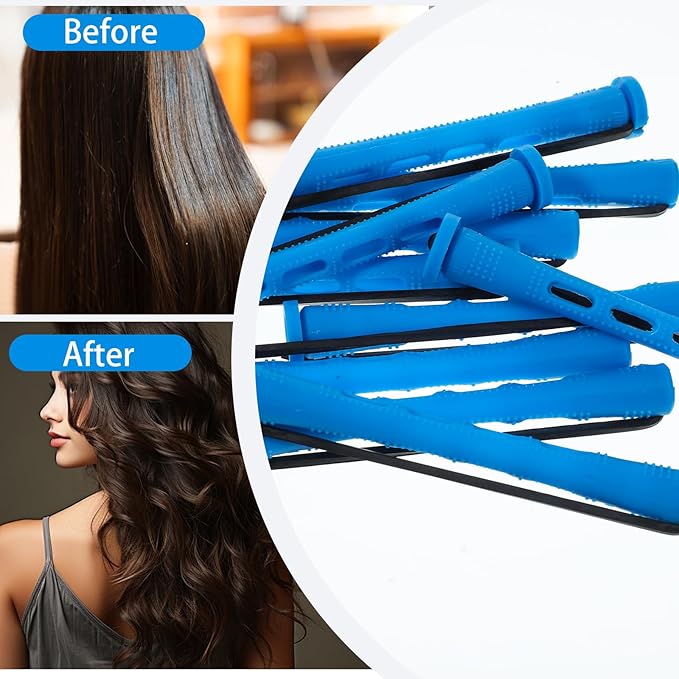 60Pcs Perm Rods, Perm Rods for Short Hair, Hairs Rollers for Women Plastic Cold Curling Rod Wave Hairing Roller with Clip, Perms Papers Heatless for Natural Hair Long Short Hairing Styling Tool