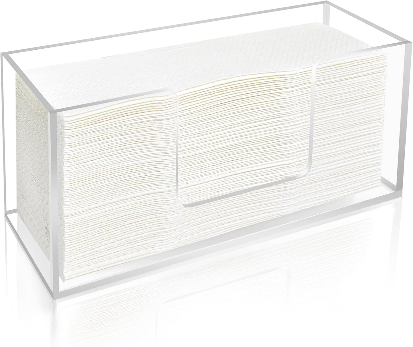1Pack Acrylic Paper Towel Dispenser, Napkin Holder for Bathroom, Kitchen & Countertop – Paper Towel Holder Z-Fold/C-Fold/Multi-Fold Holder, Shatter-Resistant & Space-Saving (1)