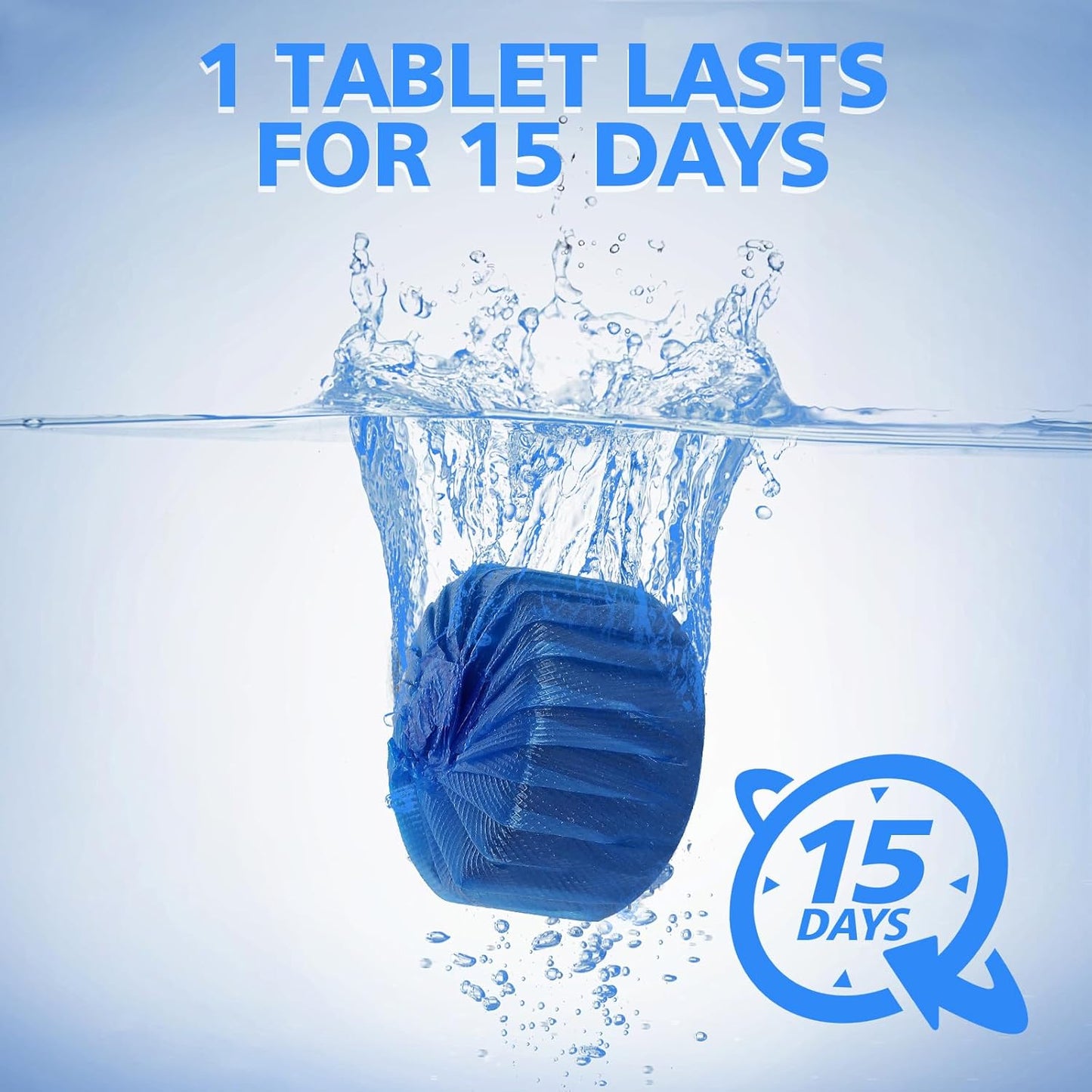 USKICH 20 Pack Toilet Bowl Cleaner Tablets,Blue Automatic Toilet Tank Cleaners, Long-Lasting Household Toilet Cleaners,Toilet flush Cleaning & Deodorizer