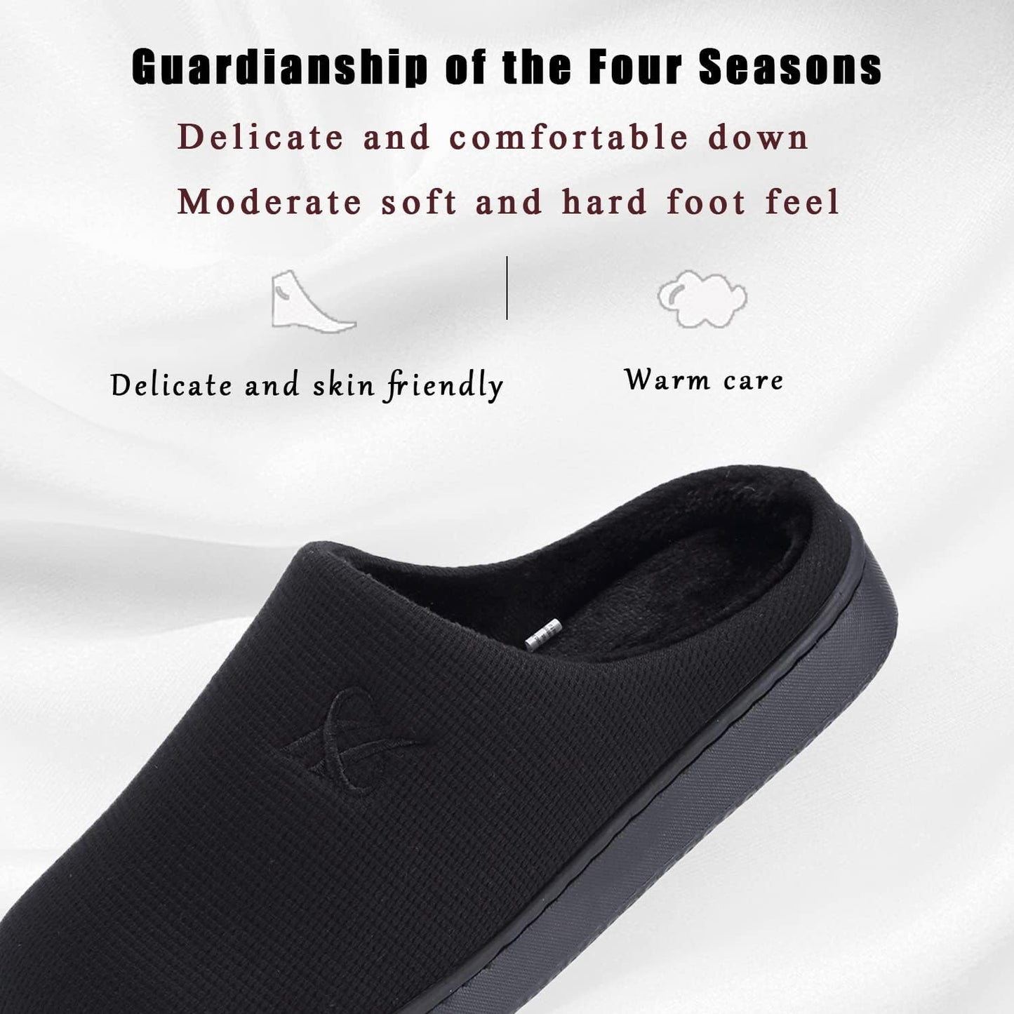 Memory Foam Slippers for Women's and Men's Casual House Shoes