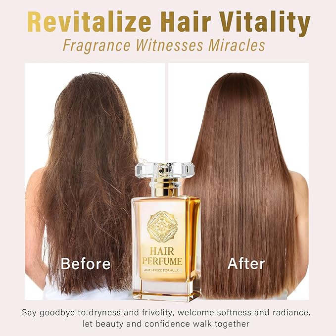 Hair Perfume, Pheromones Perfumes for Women, 50ml Natural Scented Hair Mist, Leave-In Conditioning Spray for Dry & Frizzy Hair, Long Lasting Fragrance