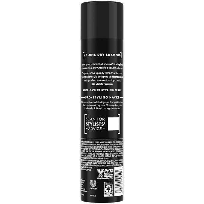 TRESemmé Dry Shampoo Spray, Volume Clean 6-Pack – Paraben-Free & Sulfate-Free Shampoo for Volumizing Fine Hair, Scented, 7.3 Oz Ea