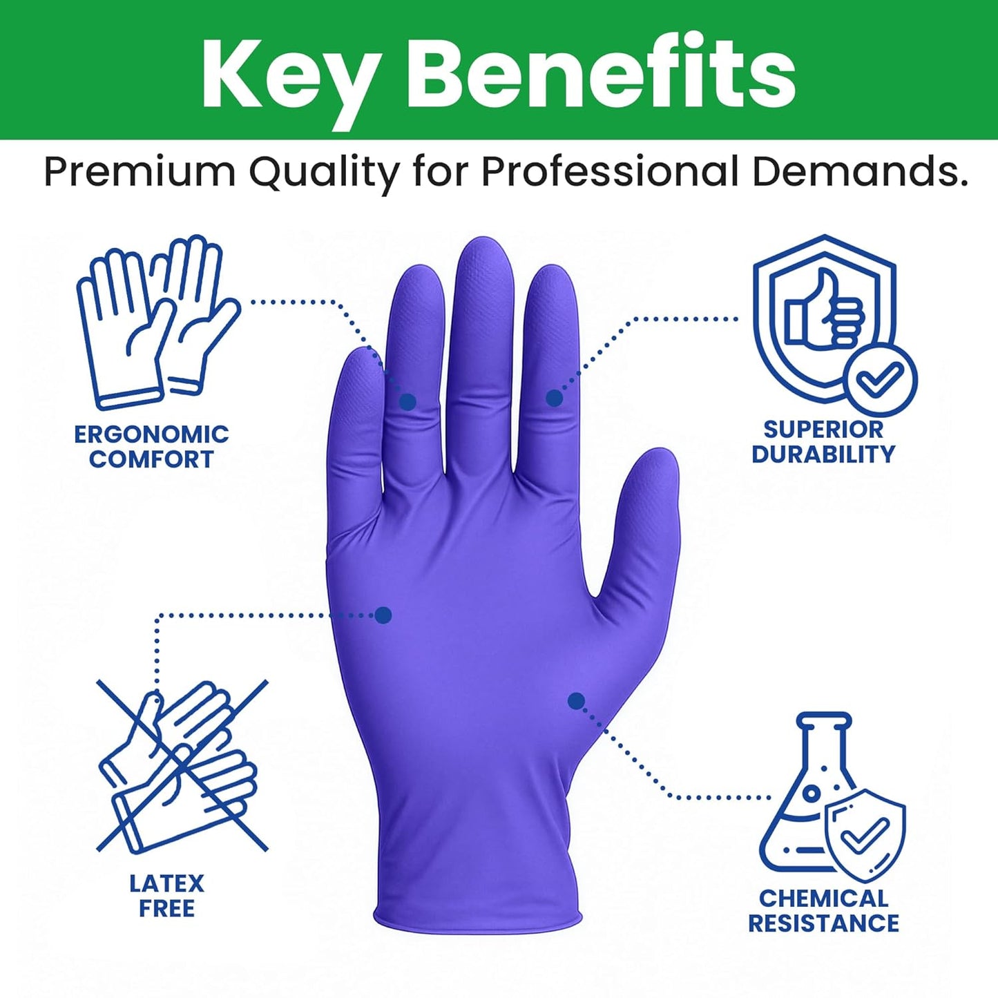 SafeWay Nitrile Disposable Gloves — Multi-Purpose Powder-Free, Non-Latex, Medical Use, and Textured Fingertips for Food Prep, Cleaning, Tattoo, Nursing, Lab, Examination, & More — (10000 pcs, Small)