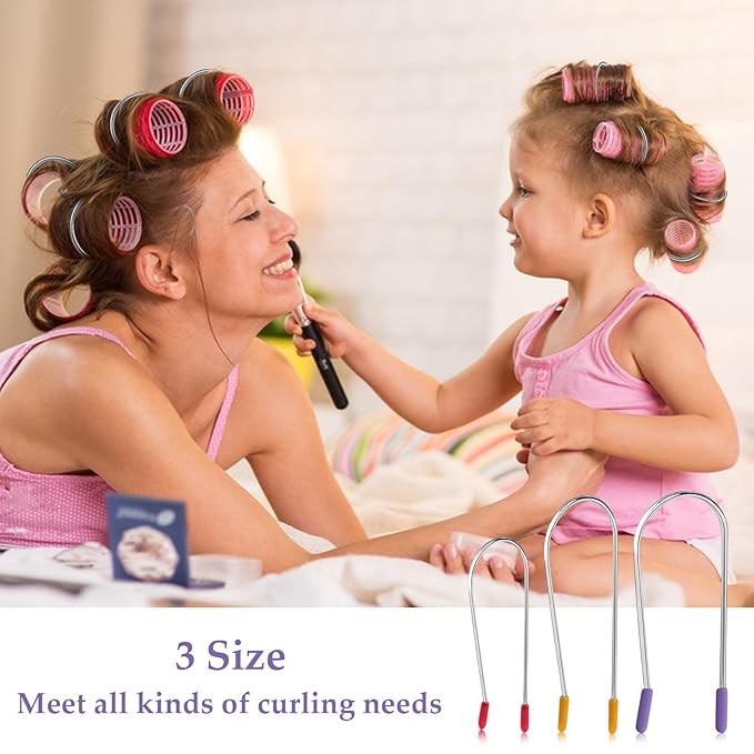 Vin Beauty Curler Clips Replacement Kit, 24 Assorted Securing Pins for 1", 1¼", 1½" Rollers, Suitable for Long, Medium Hair - Women & Girls