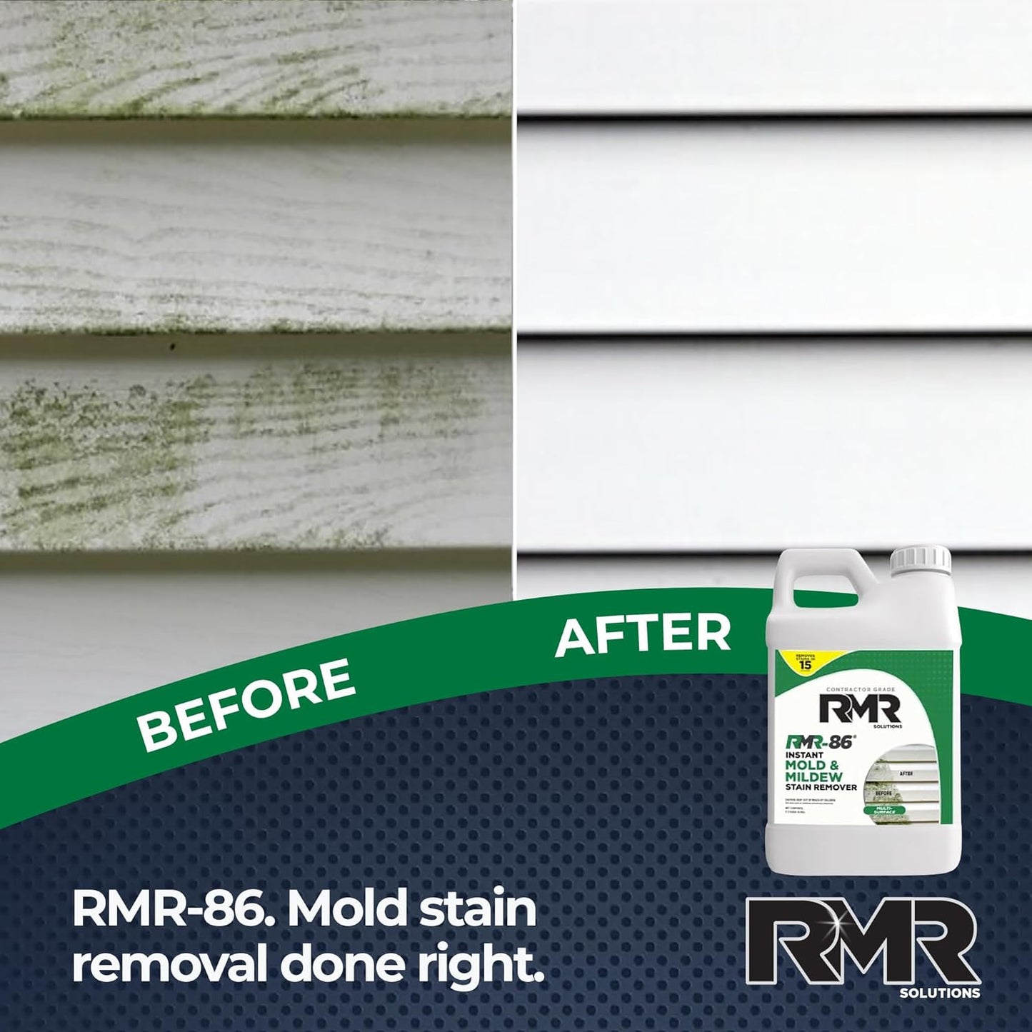 RMR-86 Instant Mold Stain and Mildew Stain Remover Spray - Scrub Free Formula, 2.5 Gallon (320 Fl Oz)
