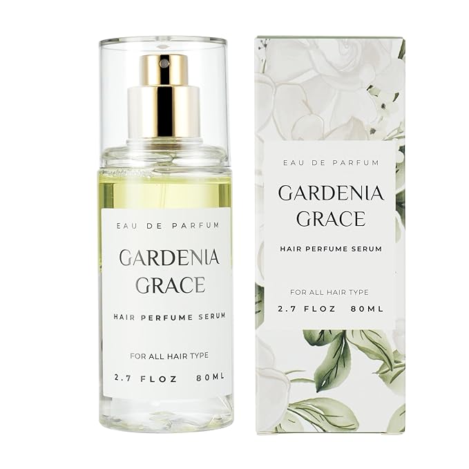 Hair Perfume for Women, Summer Lightweight Long Lasting Fragrance Mist - 3:7 Hydrating Serum Alcohol Free Formula, Argan Oil Scented Hair Spray with Keratin & Elastin (Gardenia Grace) 2.7 fl oz