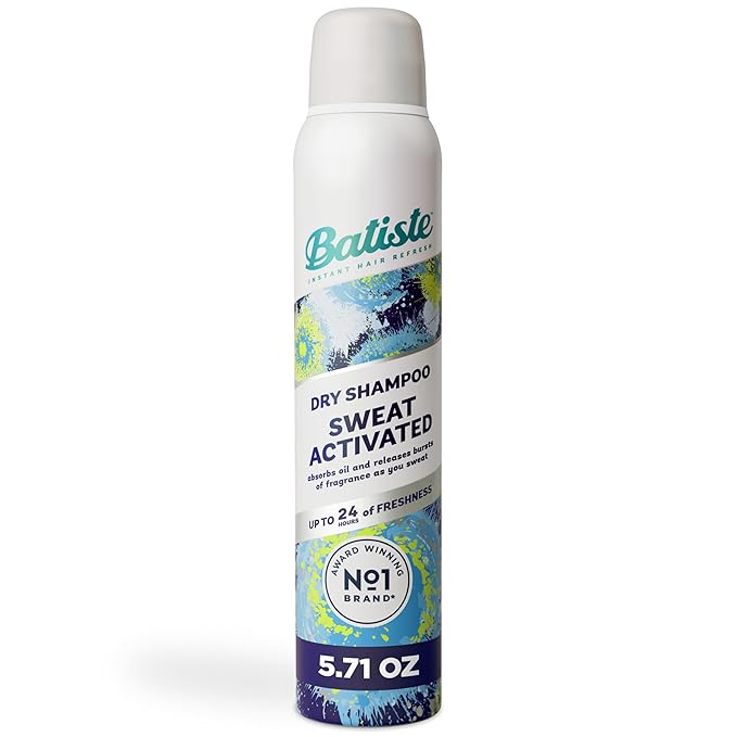 Batiste Dry Shampoo, Sweat Activated with Sweat Absorbing Technology, 5.71 OZ