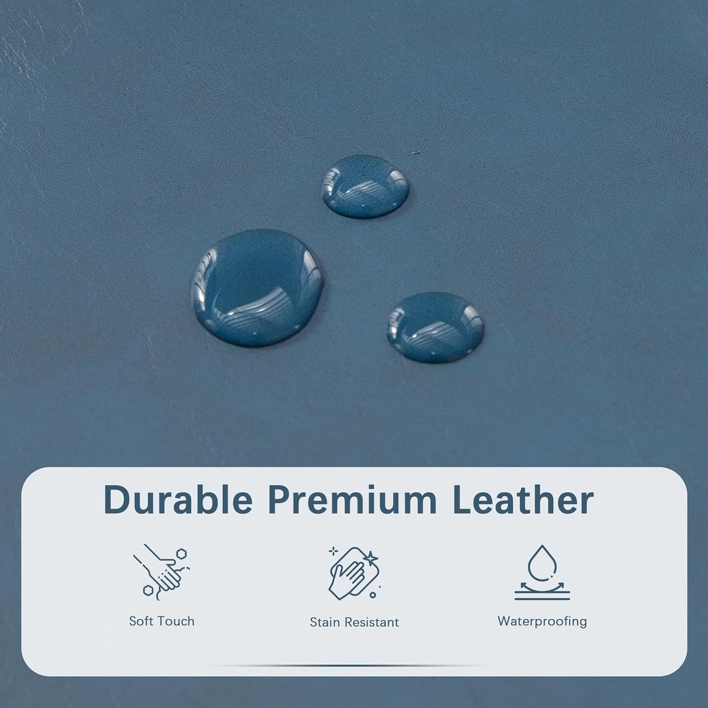 HUIMO Faux Leather Storage Ottoman Bench 50.3 Inch Extra Long PU Upholstered Bedroom Bench with Large Storage Space for The Living Room, Entryway, Bedroom Hold Up to 300lbs (Peacock Blue)