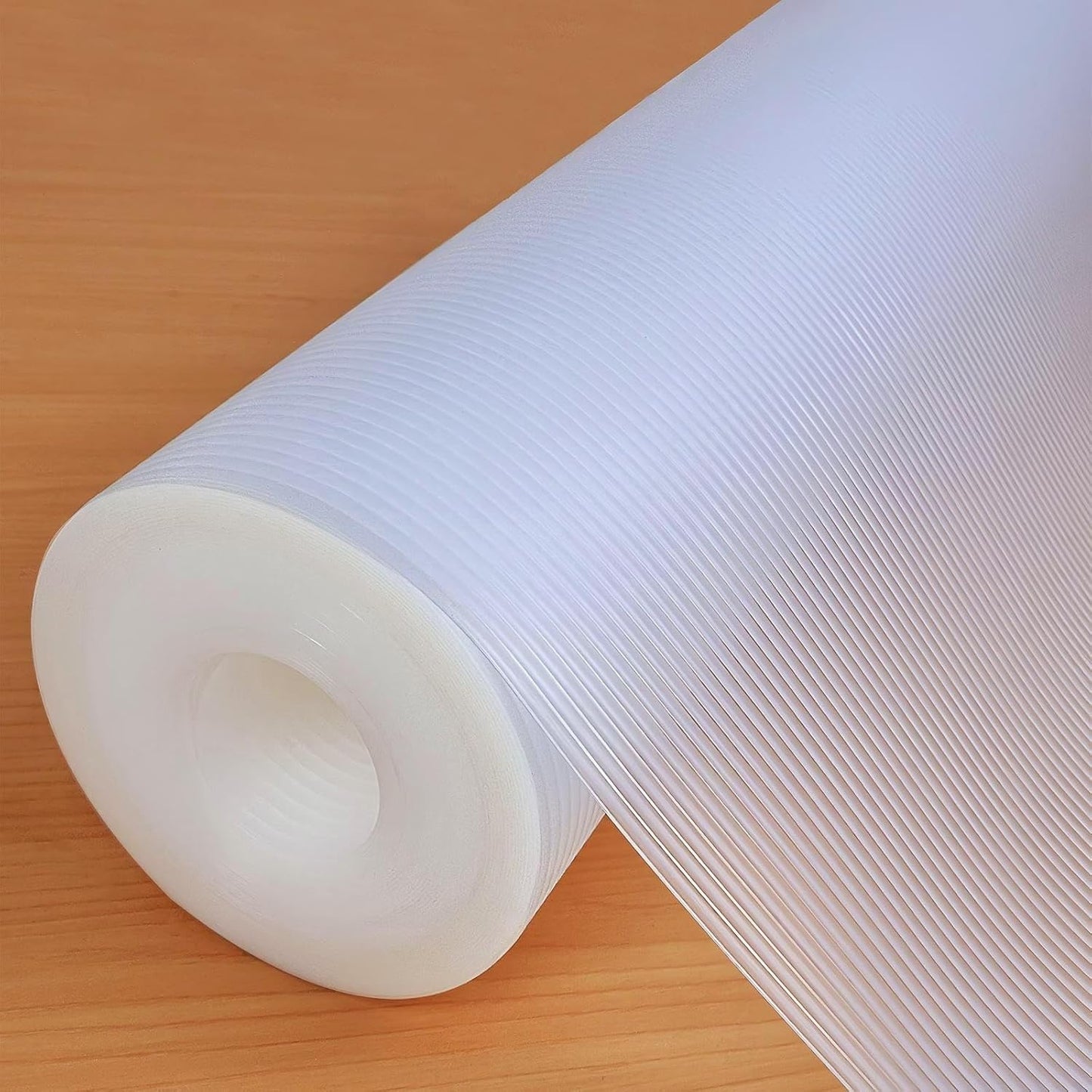 Shelf Liners 24 in x 30 ft EVA Drawer Mats, Non-Adhesive Cupboard Protector, Kitchen Cabinet Lining Fridge Liner (Clear Stripe, 61x915cm)