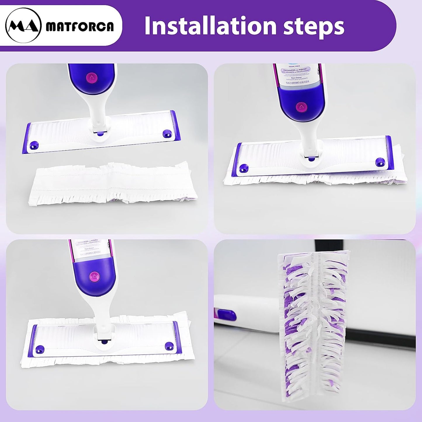 30 Pack Swiffer Power Mop Refills - Disposable Mop Pads for Swiffer Power Mop, Super Absorbent Wet Pads Refill for Deep Cleaning Hardwood, Tile, and Laminate Floors