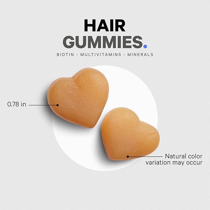 Codeage Hair Gummies, Biotin 5000 mcg, Sugar Free Growth Gummy Vitamins A, C, B6, B12, D3, Zinc, Inositol Supplement, Women & Men, Pantothenic Folic Acid, Nails, Skin, Strawberry Coconut Flavor, 60 ct