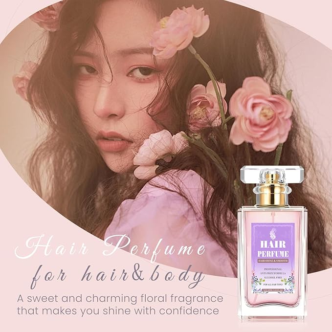 Hair Perfume for Women, Long-Lasting Hair Body Perfume Mist Spray, Honey Infused Chamomile Pheromone Hair Fragrance- Odor Remover Hair Shine Portable Fragrance Mist 1.69 fl.oz