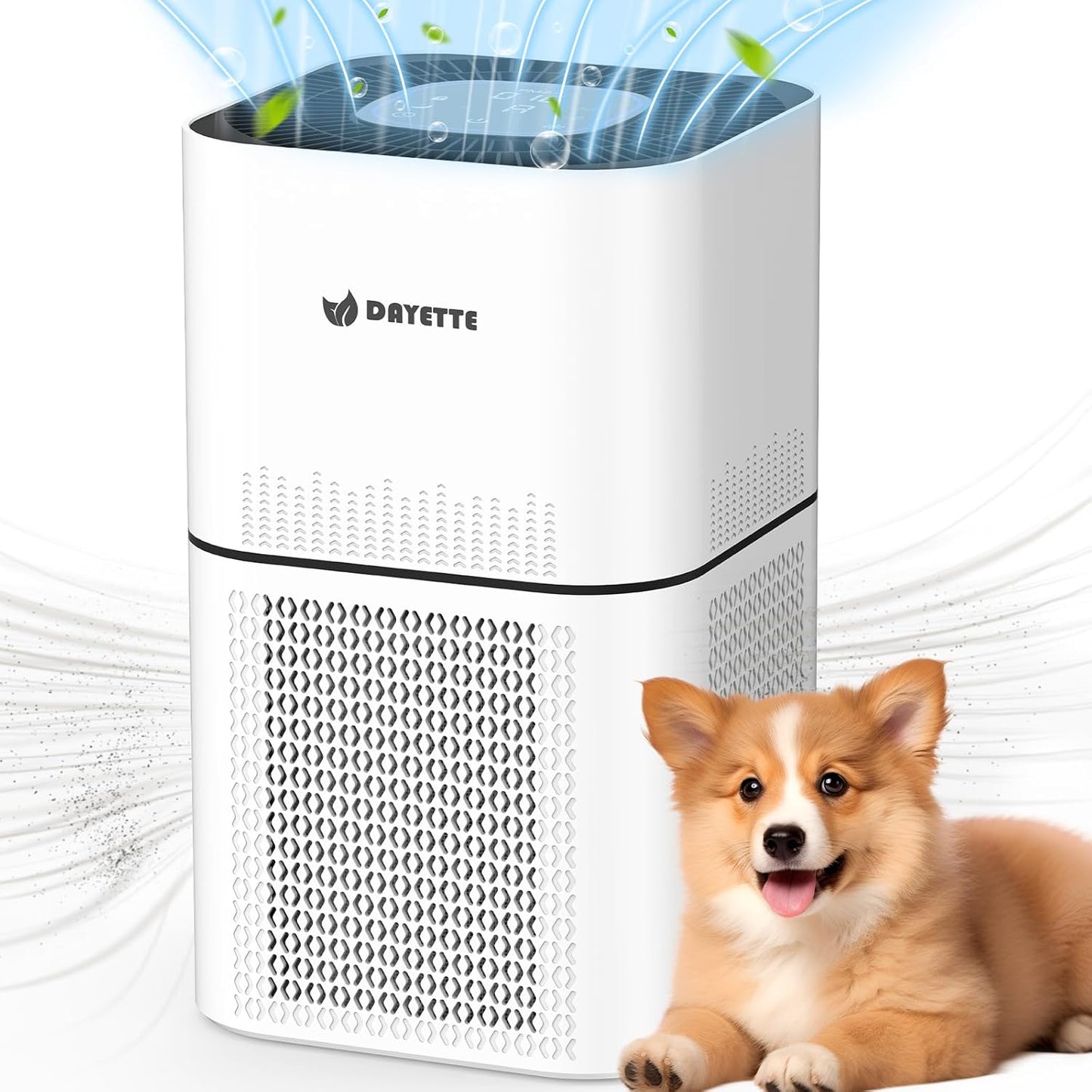 HEPA 14 Air Purifiers for Home Large Room Up to 2200ft², DAYETTE Air Purifiers for Bedroom with Air Quality Sensor, Remove 99.97% of Dust, Odor, Pets Dander, Smoke