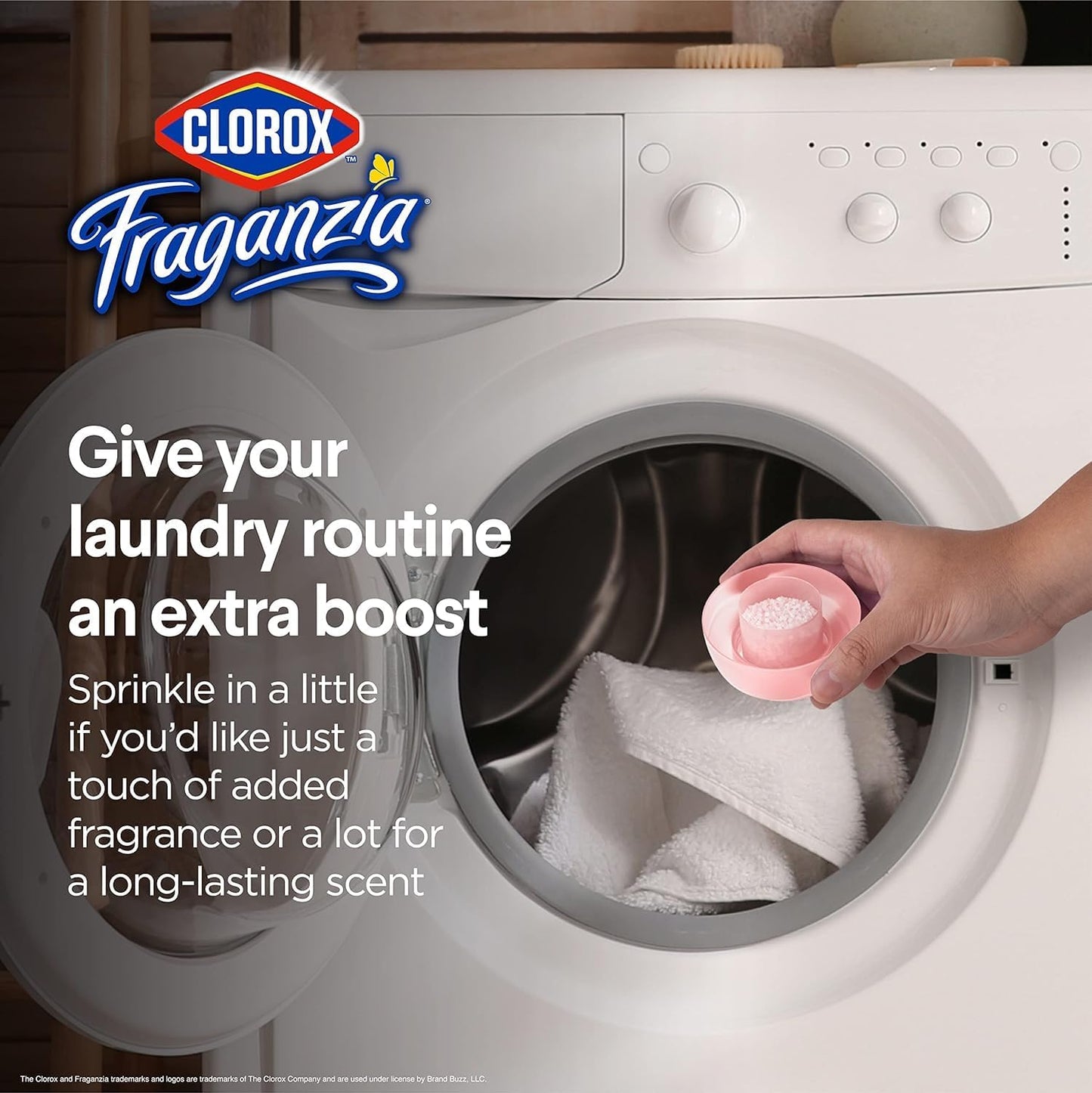 Clorox Fraganzia Laundry Scent Booster Crystals in Rose Scent - Scented In-Wash Freshener Beads for Fresh, Clean, Great Smelling Clothes and Linens, 70 Oz - 6 Pack