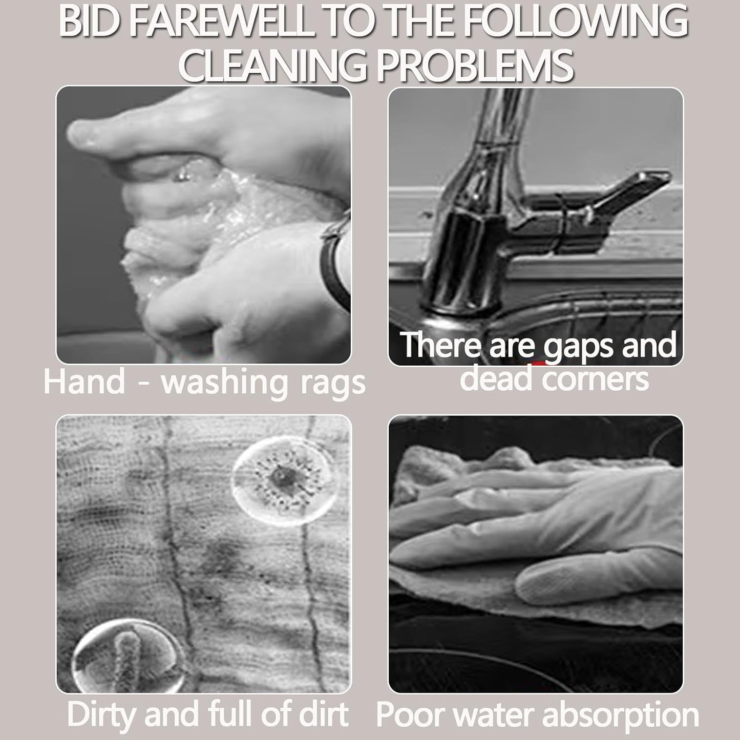 Mini Foldable Desktop Mop, Portable Cleaning Sponge Mop Self-Squeeze Sponge Cleaning Tool for Wet Dry Use on Kitchen Countertops Glass Bathroom Car (2 Pcs Orange)