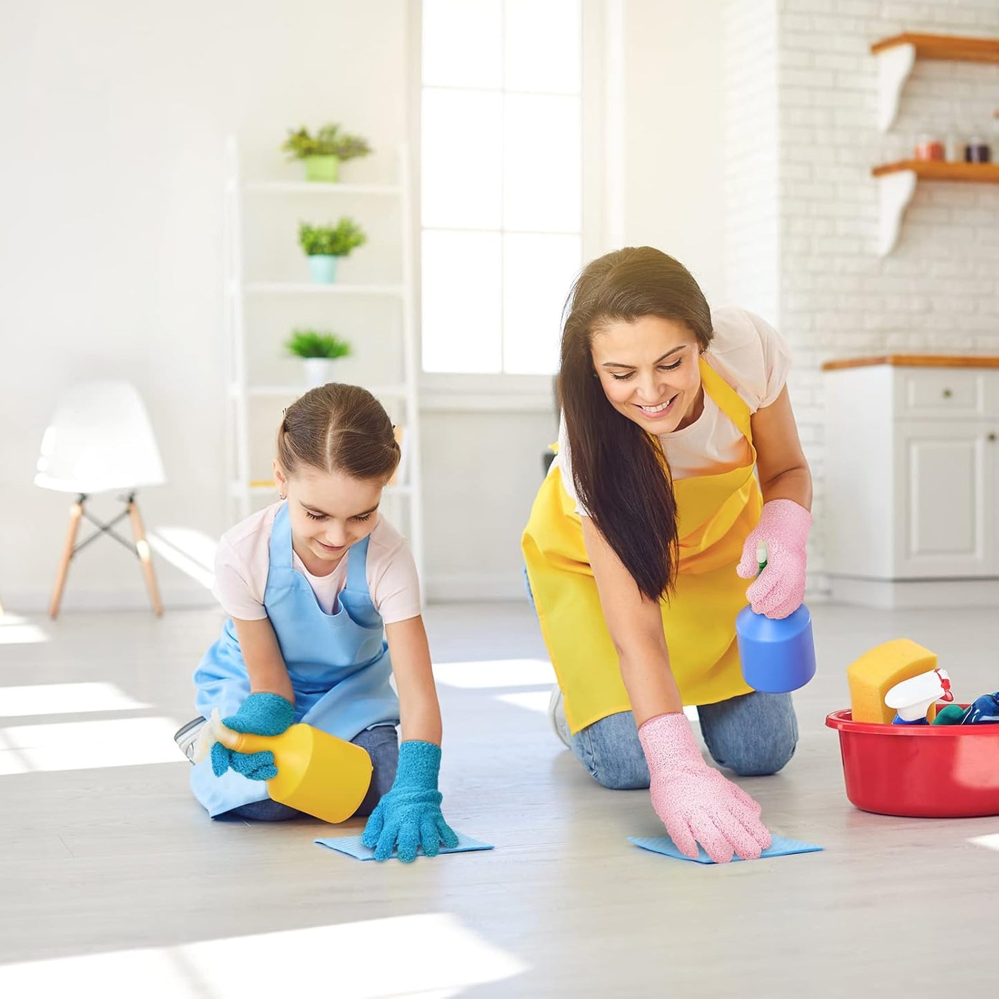 6 Pcs Microfiber Dusting Mitt Gloves Microfiber Washable Dusting Gloves Car Wash Mitt for Leaf Cleaning Plant