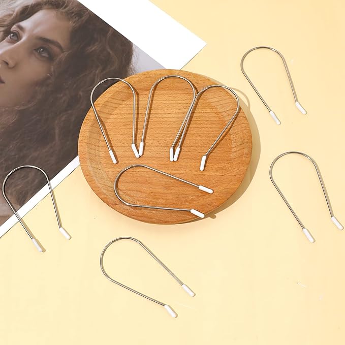 Vin Beauty 20 Pieces Hot Curler Clips Replacement, Stainless Steel Hair Roller Pins for Long Hair, J-Shaped Design Fit 1 1/2 Inches Hot Rollers, 20 PCS