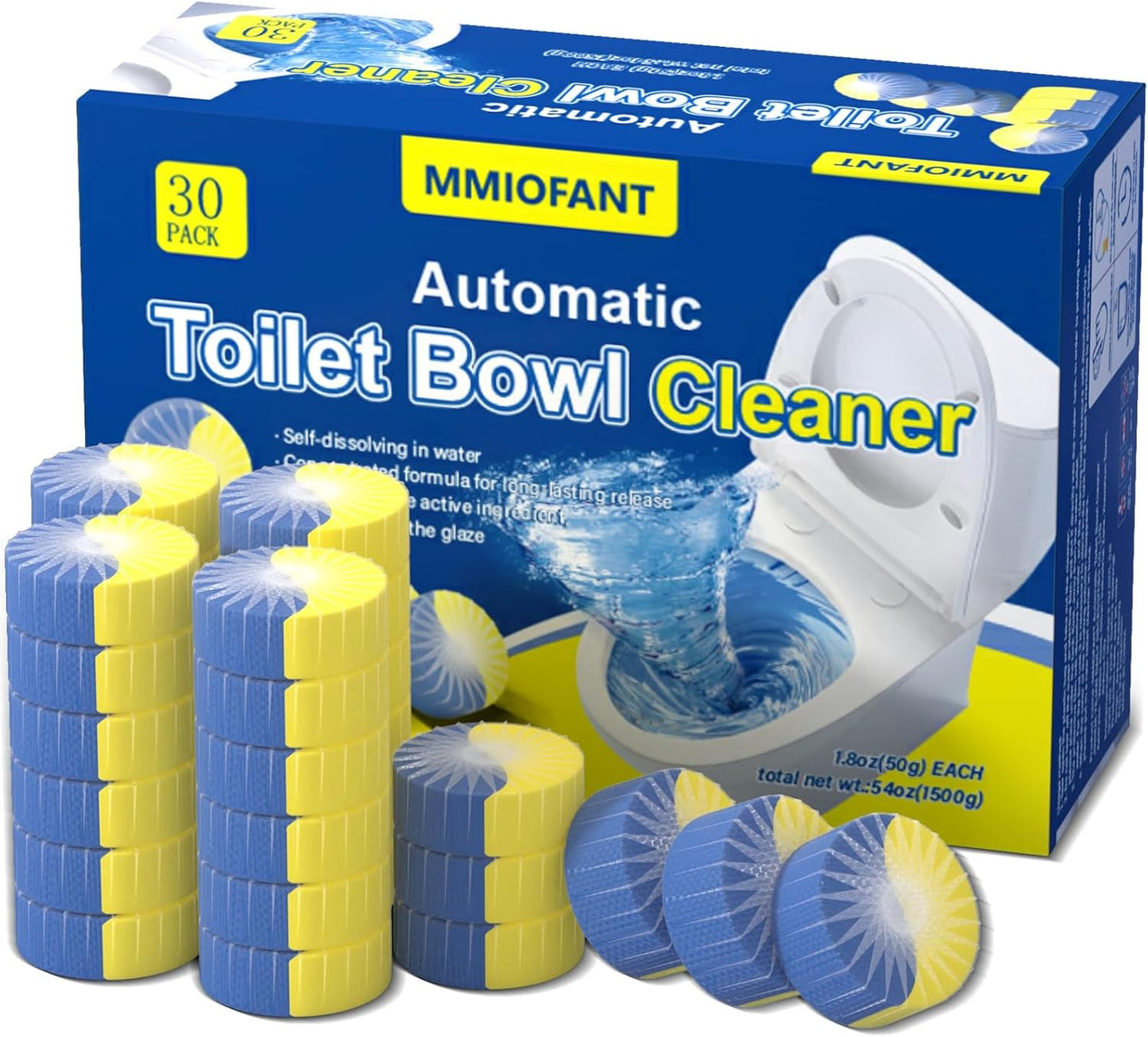 Automatic Toilet Bowl Cleaner Tablets，Toilet Cleaner Tablets For Tank，Bathroom Cleaner For Tank