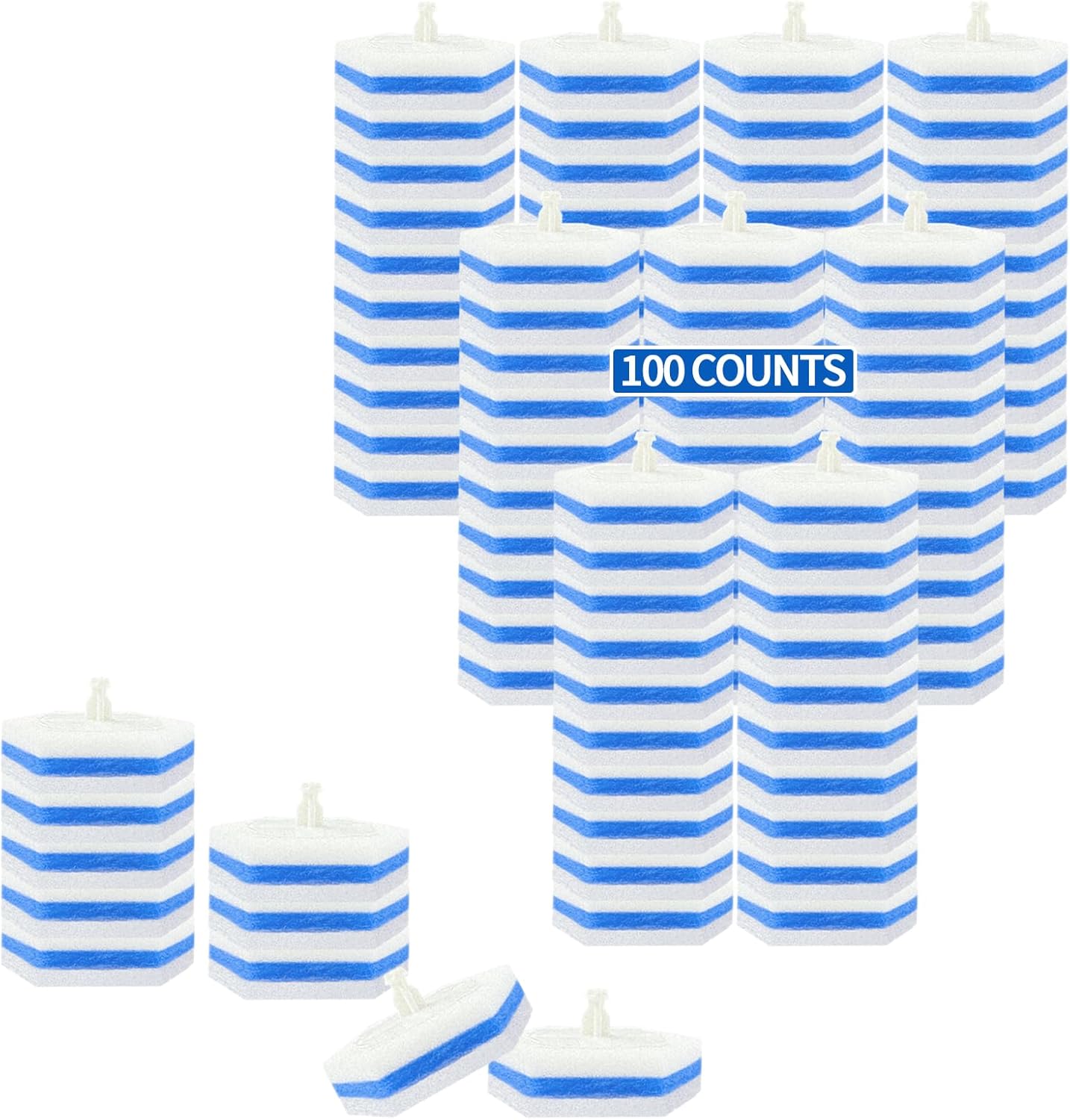 Aimery 100 Counts Blue Disposable Toilet Bowl Cleaning Refills Make Toilet And Bathroom Be Fresh(100, Blue)