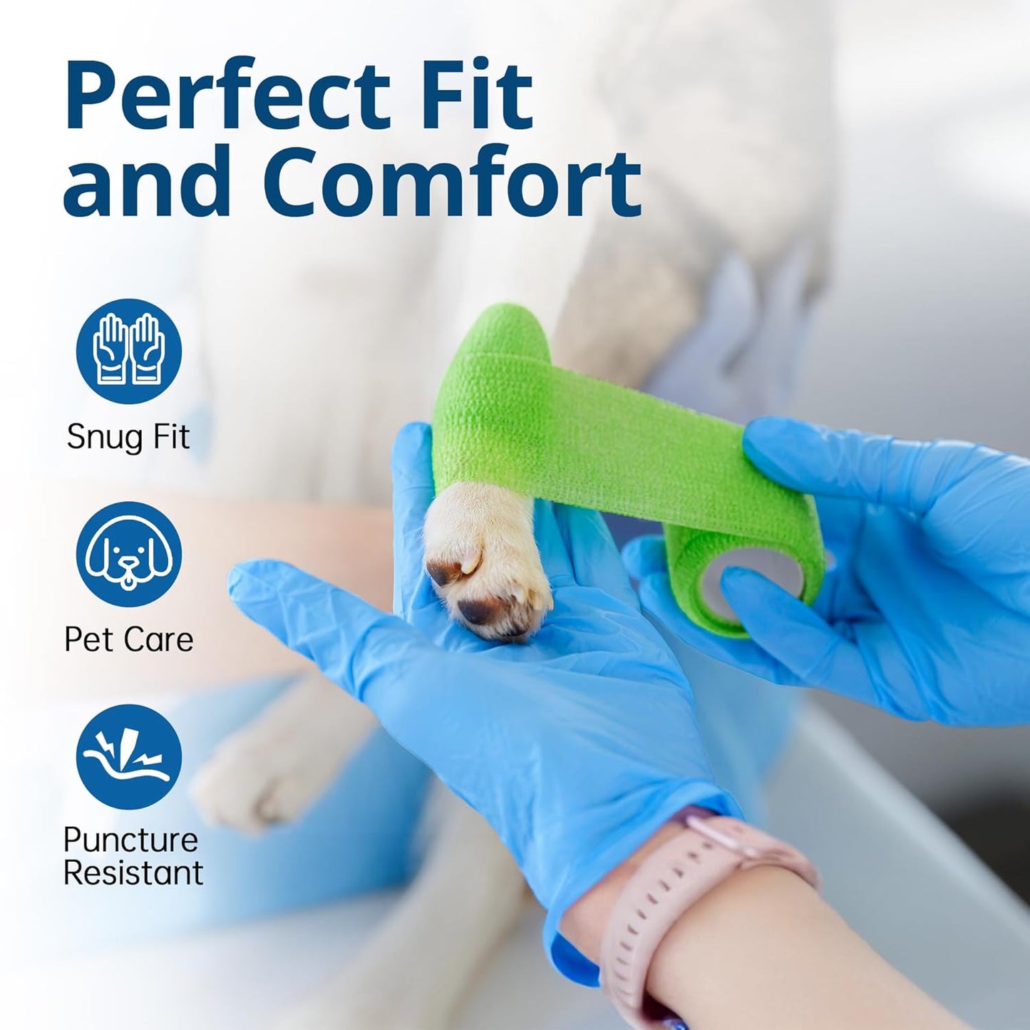 Nitrile Disposable Exam Gloves, Blue, Medical, Cleaning, Food-Safe, Powder Free, Non-Sterile, 1000-ct Case (Small)