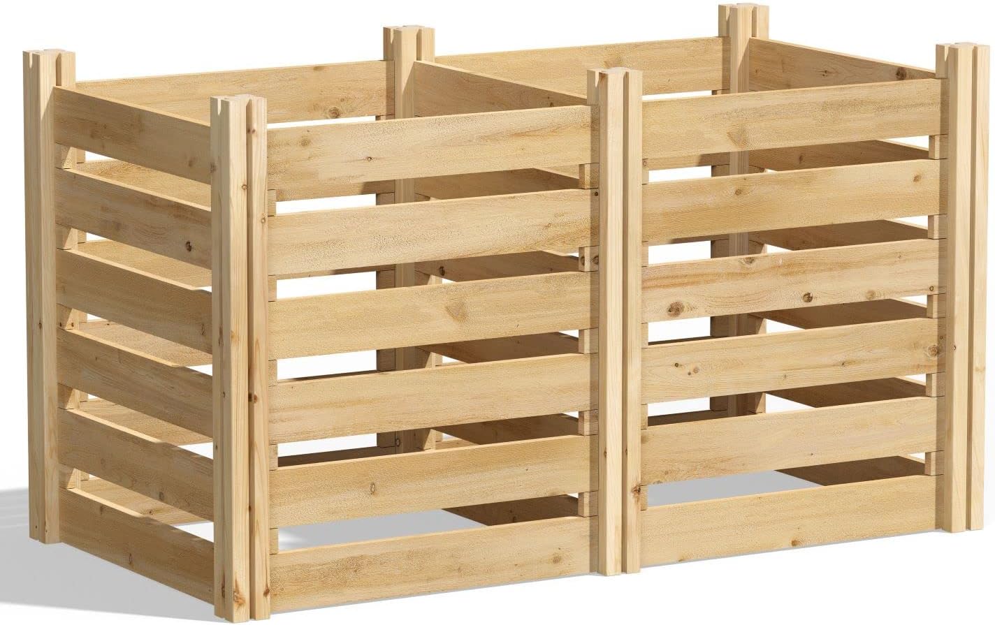 Greenes Fence Cedar Wood Composter, 24" W x 48" L x 31" H / 154.6 Gallons - Made in USA with North American Cedar