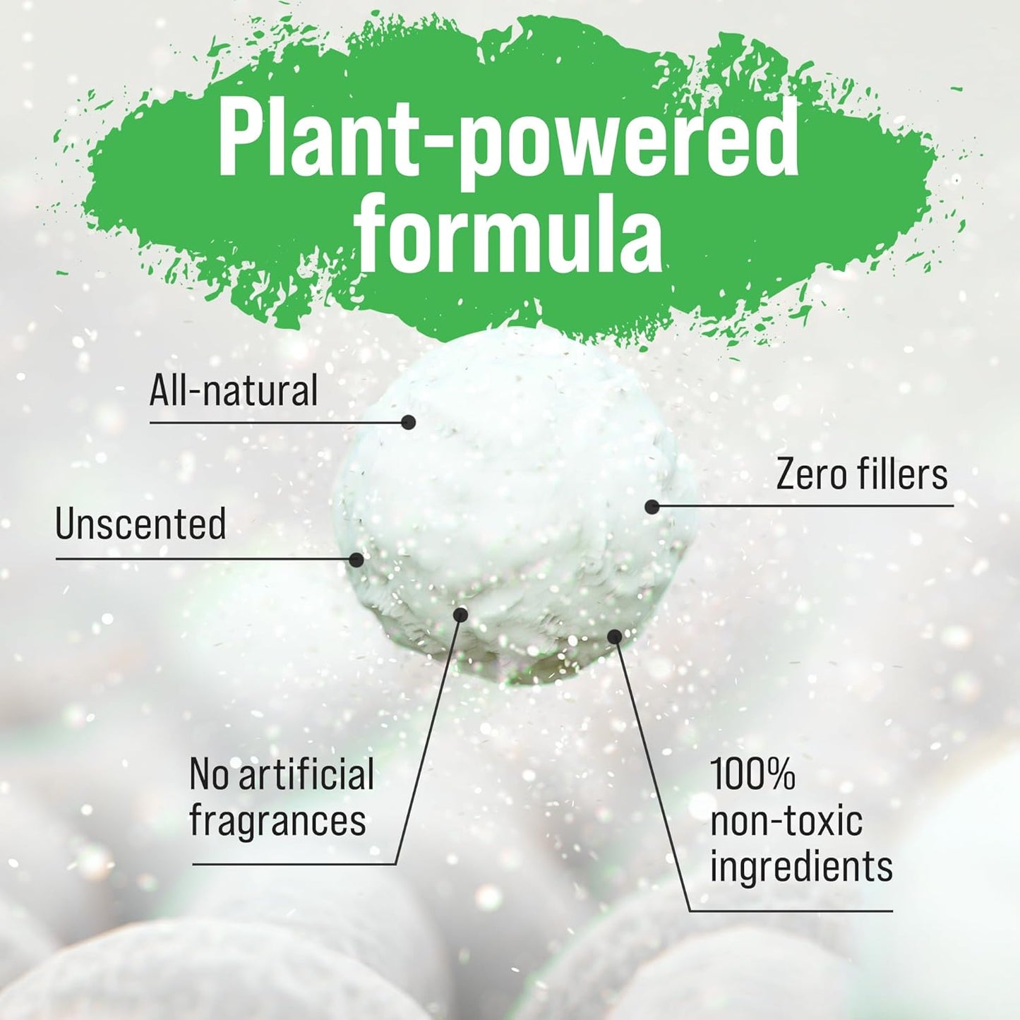 Rockin' Green Hard Rock Laundry Detergent for Hard Water (90 Loads), Plant based, Natural Laundry Detergent Powder, Biodegradable Odor Fighter, Safe for Sensitive Skin, 45 oz (Unscented)