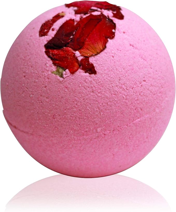 Night of Romance Giant XXLG 12 Ounce Fizzy Bath Bomb Featuring Real Dried Flower Petals by Villamonte Lane